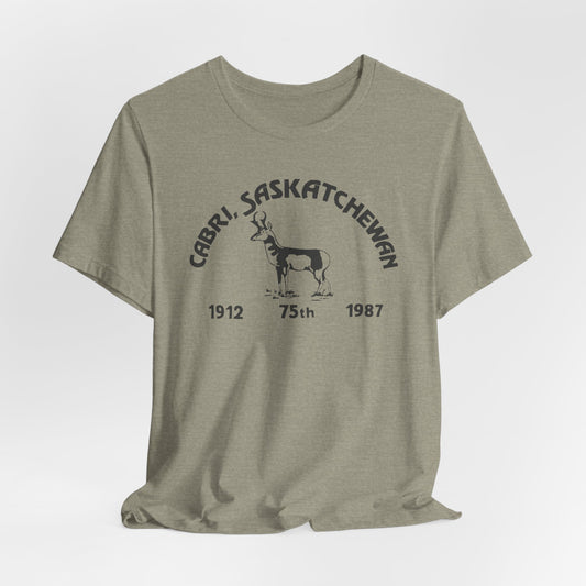 Cabri Saskatchewan 75th Vintage Pronghorn T-Shirt | Generic Canadiana Souvenir