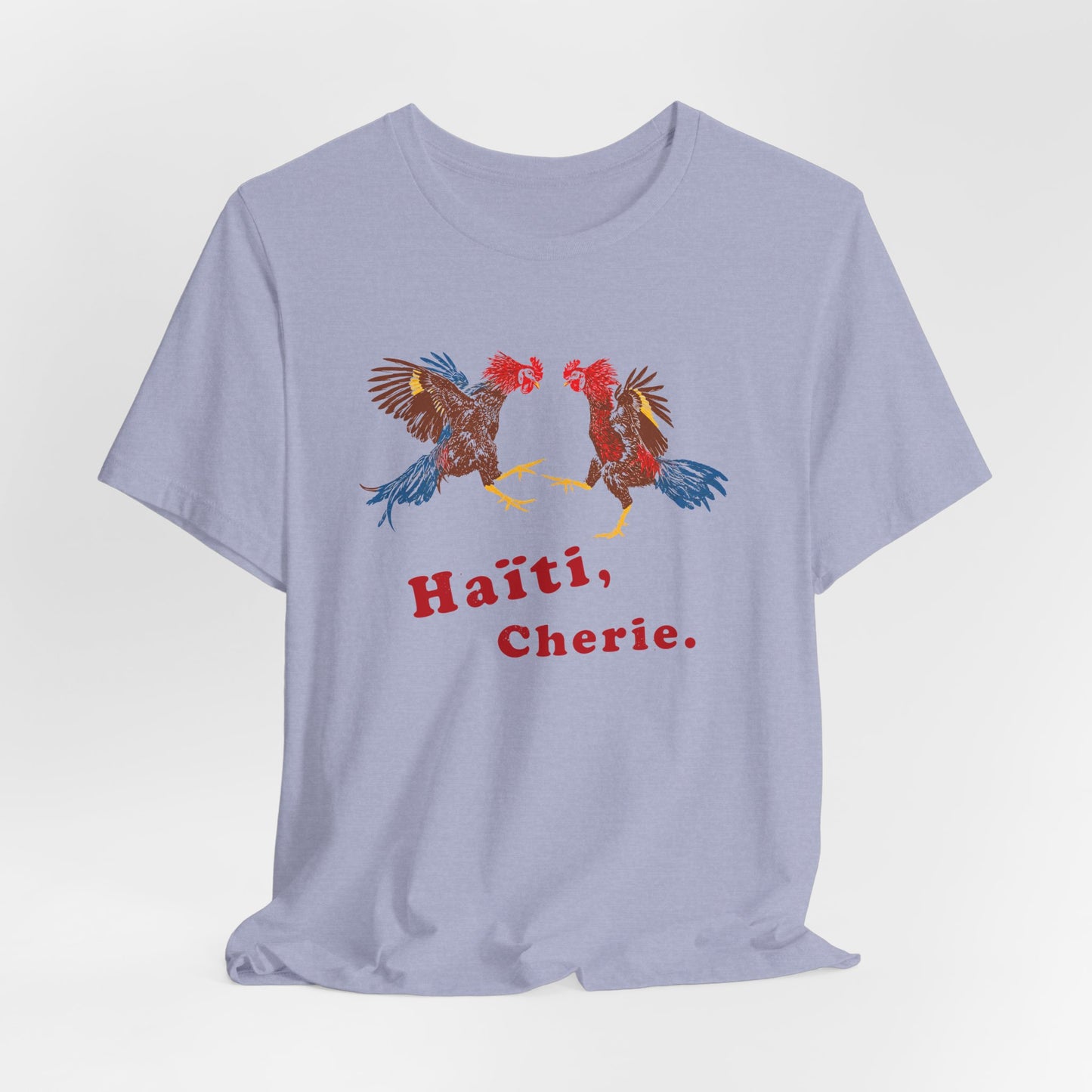 Haiti Cherie Dancing Roosters | Vintage Souvenir Gas Station Tee