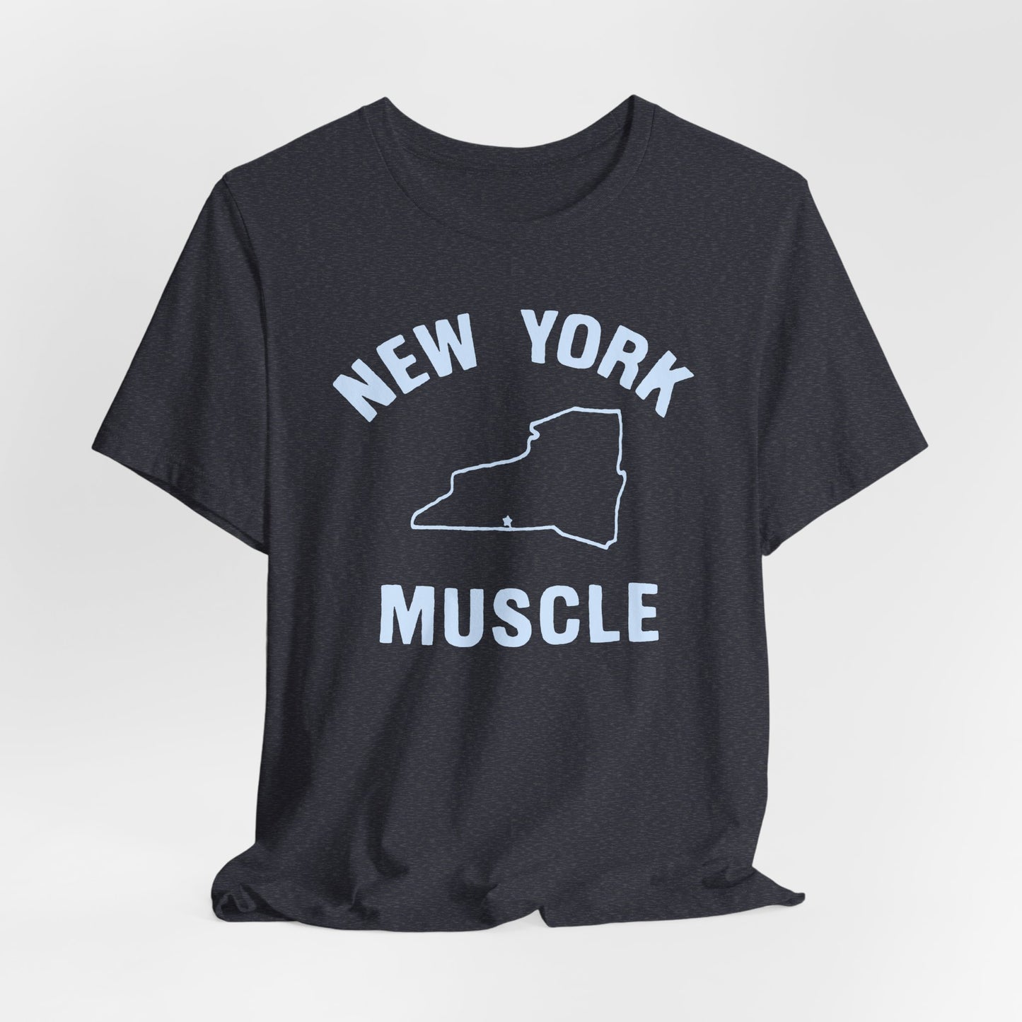 New York Muscle Tee | Nerdy State Outline Fitness T-shirt