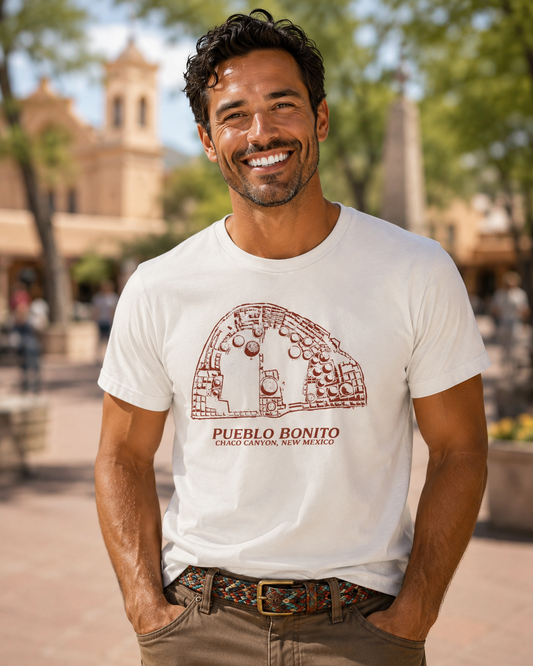 Chaco Canyon Pueblo Bonito Vintage Gas Station Souvenir T-shirt