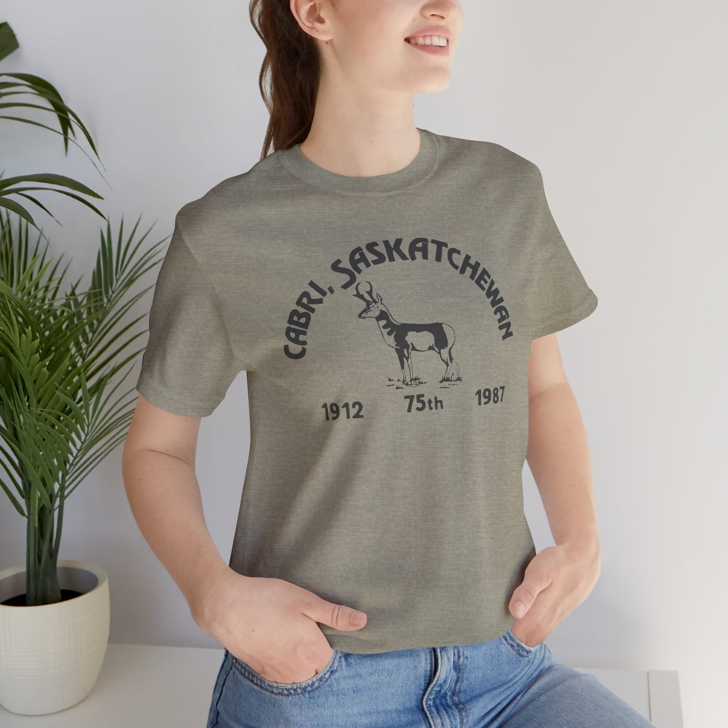 Cabri Saskatchewan 75th Vintage Pronghorn T-Shirt | Generic Canadiana Souvenir