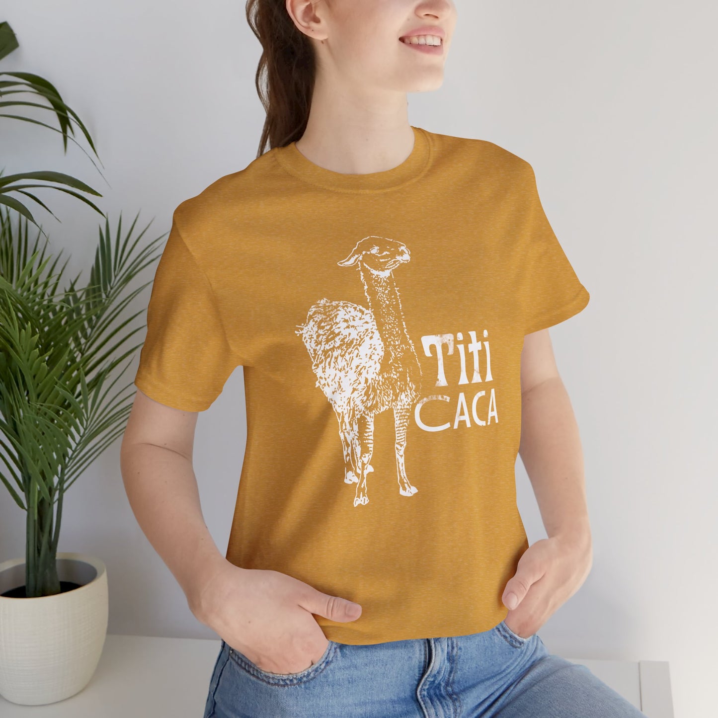Lake Titi Caca Llama Vintage Tee — Bolivian South America Gas Station Graphic T-Shirt