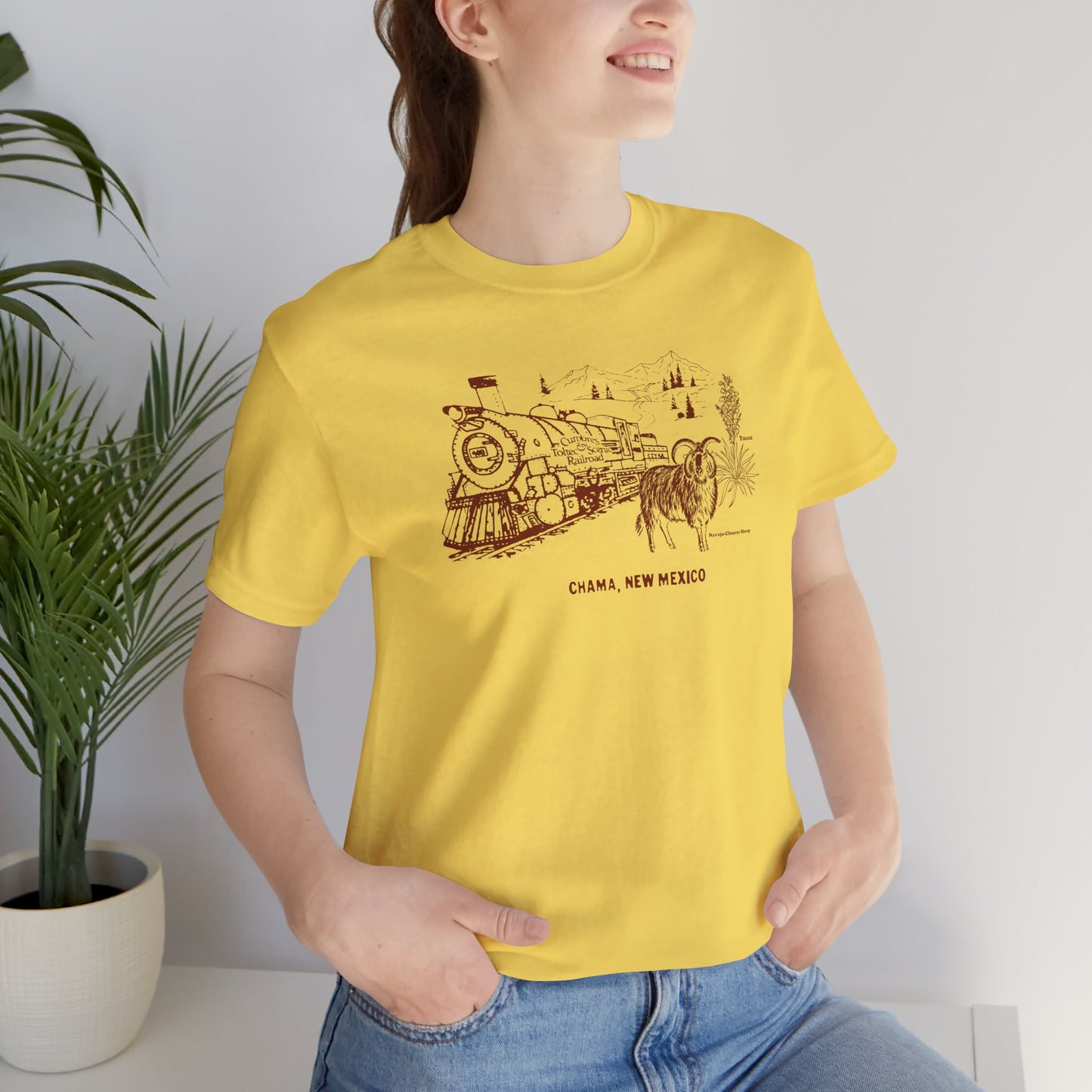 Chama New Mexico Railroad Vintage Gas Station Souvenir T-shirt