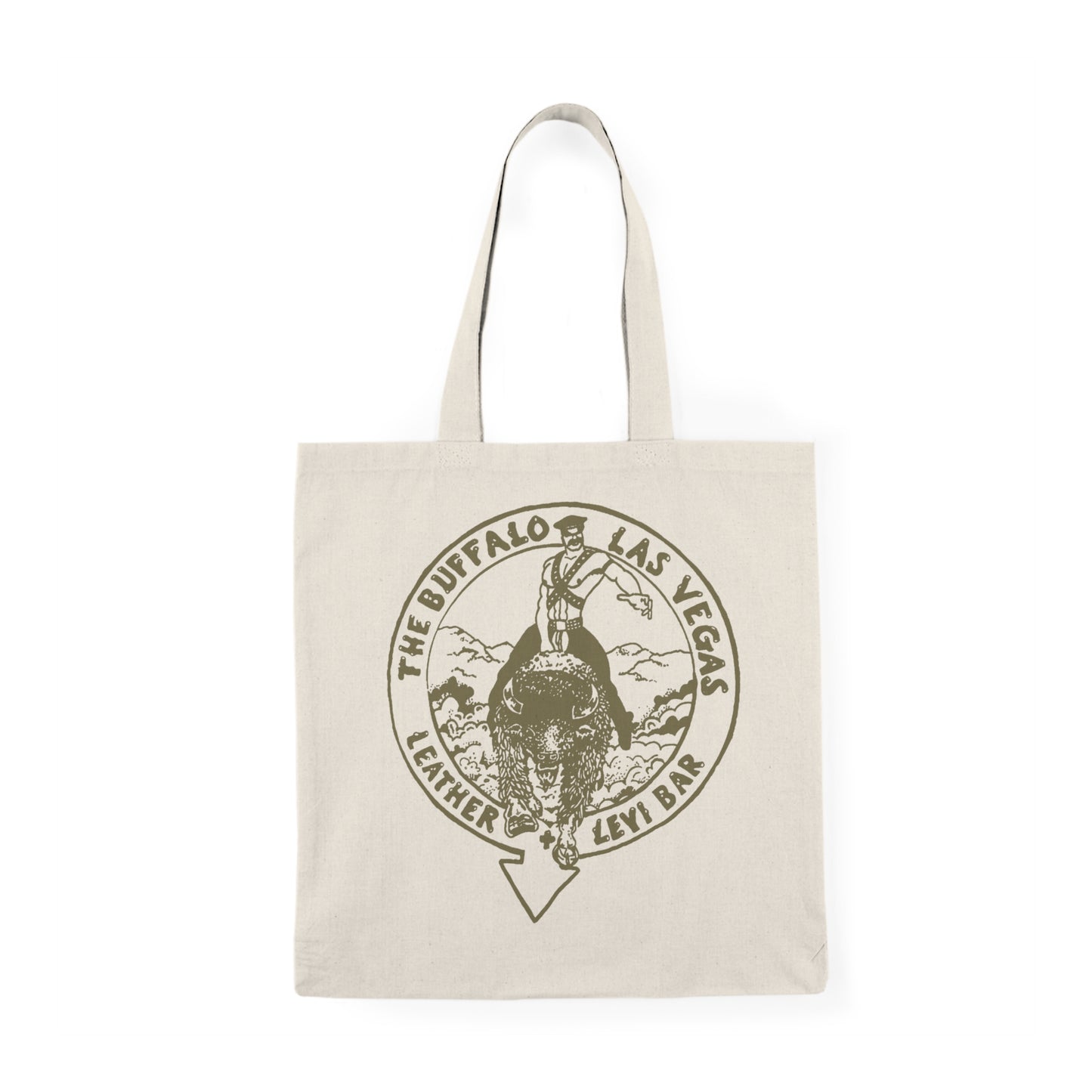 Totally Buffalo Las Vegas Tribute Leather Levi Bar Tote Bag | Two-tone Double-Sided