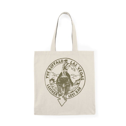 Totally Buffalo Las Vegas Tribute Leather Levi Bar Tote Bag | Two-tone Double-Sided