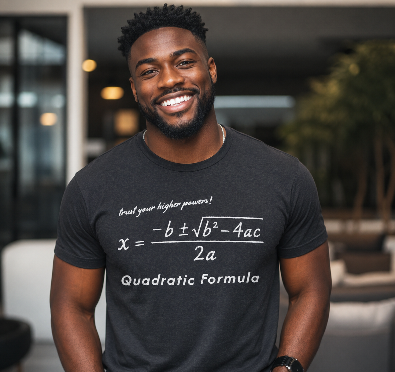 Quadratic Formula Tee Higher Powers | Math Nerd Equation T-Shirt