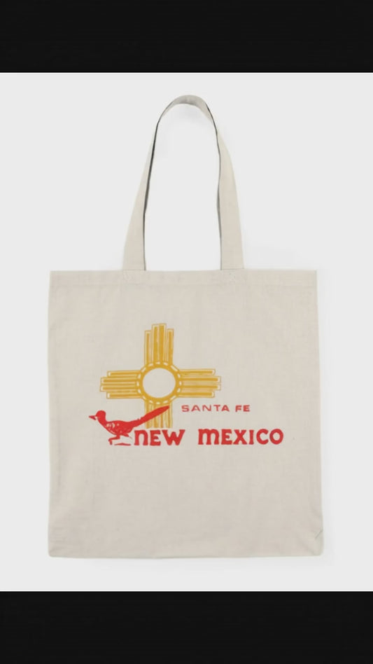 Read Banned Books Santa Fe New Mexico Tote Bag | Double-Sided Plaza Design